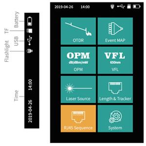 1310/1550nm SM Testbereik 5m-60Km Mini OTDR 9 in 1 Tester met APC UPC SC/FC/ST/LC Adapter 1