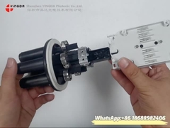 24 Cores Mini FTTH Dome Fiber Optic Splice Sluiting 1 Ovaal 3 Ronde Poorten Krimpkous Seal