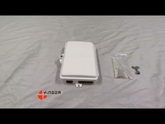 4 poort UV weerbestendige FTTH-vezel beëindigingsdoos 4 vezels SC wandmontage doos