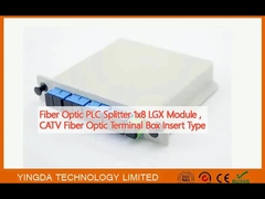Fiberoptic PLC Splitter 1x8 LGX module, CATV Fiber Optic Terminal Box Invoegtype
