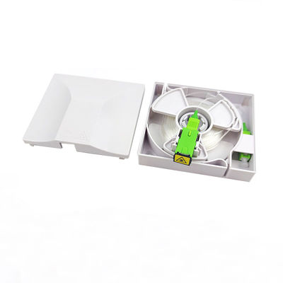 kopen FTTH Indoor ABS 1 Core SC Adapter Invisible Fiber Optical Rosette Box ABS Witte vezeldoos online vervaardiging