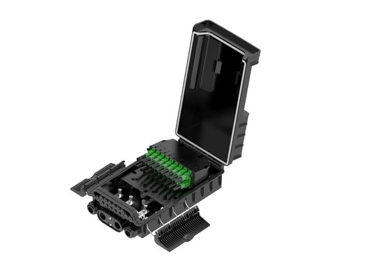 kopen Fabriek voor glasvezel NAP Caja De Terminal 36 Core Ftth Glasvezel Splitter Box FAT Zwart ABS PC online vervaardiging