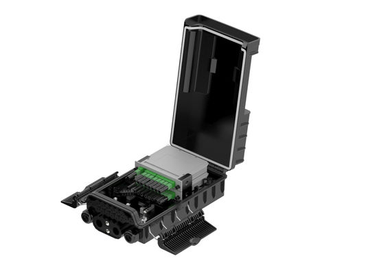 kopen FTTH-DUTJEcto 1x16 van de de Distributiedoos van de Vezel Optische Splitser VETTE Zwarte de Muursteun online vervaardiging