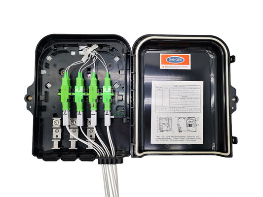 kopen IP65 glasvezel splitter box 3in 8out optische distributiebox buiten 1 8 zwart ongeknipte kabelpoort online vervaardiging