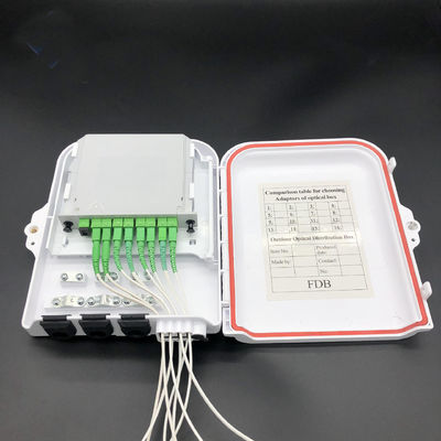 kopen 1*8 Splitter Module FTTH Glasvezel Spliter Doos Ongesneden Kabel ABS Wit Vlamvertragende UL94 V0 online vervaardiging