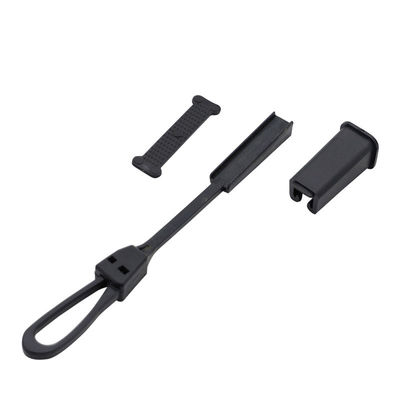 kopen FTTH Plastic Drop Wire Clamp Zwart Kabel Installatie Kits Voor 2*3mm 2*5mm Kabel online vervaardiging