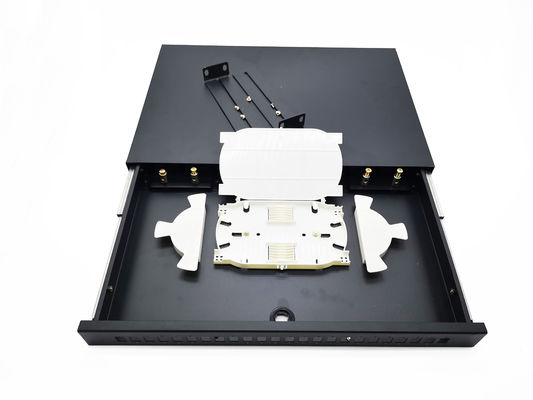 kopen Glijdende laden type glasvezel patch panel 19 inch metaal materiaal voor terminal bedrading online vervaardiging