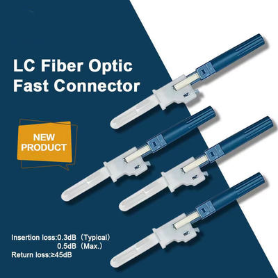 kopen LC Fast Connector Field Installable Connector SM 2*1.6mm Flat Drop Cable Blauw online vervaardiging