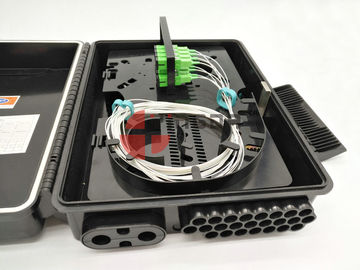 kopen 2 in uit de Zwarte Plastic Muur 24 het Opzetten Doos van de Vezel Optische Splitser voor 1x16 met SC/APC-Adapter online vervaardiging