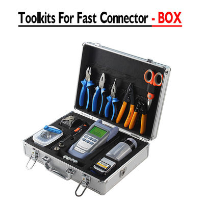 kopen Fibre tool kits met vezelknipper en optische vermogenmeter VFL voor FTTH-constructie en -onderhoud online vervaardiging