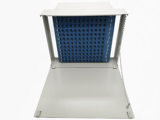 kopen Single Door Fiber Optic Patch Panel Rack Mount Voor 12-144 SC LC FC ST Connectors online vervaardiging
