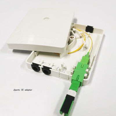kopen 2SC Port Fiber Optic Termination Box voor FTTH PON Plastic Optical Rosette SC LC Adapters online vervaardiging