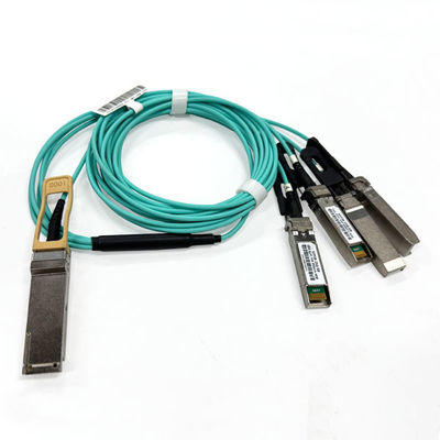 kopen 100G AOC-kabel 100G QSFP28 tot 4x25G SFP28 Breakout Active Optical Cable 5M OM3 online vervaardiging