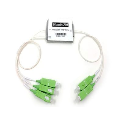 kopen 4CH 1270 1290 1310 1330nm CWDM module 1 × 4 met SC APC,0.9 mm witte losse buis,0.5M online vervaardiging