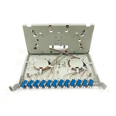 kopen Optische vezelapparatuur 24 kernvezelsplice tray en splice box splitter module voor buiten FTTH kast online vervaardiging