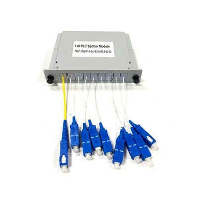 kopen Nieuwe glasvezel PLC Splitter Plug-in type 1x8 LGX doos kaart invoegsel met SC/UPC Connector module in telecommunicatiesystemen online vervaardiging