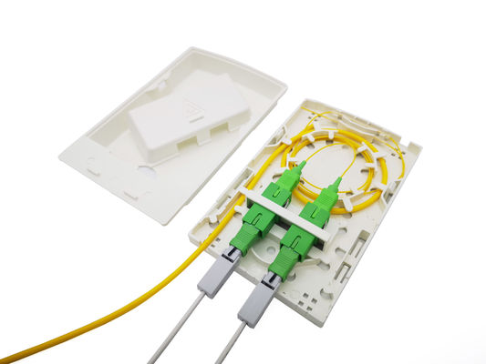 kopen Van de de Havenvezel van CATV FTTH zet de VETTE IP30 2 Muur van de de Beëindigingsdoos op online vervaardiging