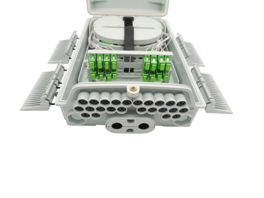 kopen Pool & de Muur zetten Doos 24 van de Vezel Optische Distributie Havens op met 1x16-PLC Splitser IP65 online vervaardiging