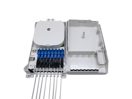 kopen De binnenip54-Muur zette Witte FTTH-de Beëindigingsdoos Mini Compact 8 van de Vezel Optische Kabel de Adapter van Kernen opSc online vervaardiging
