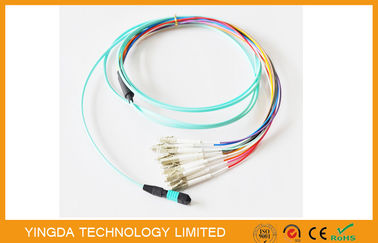kopen Multimode van het de Kabelom3 10G Vlakke OFNR Lint van MTP MPO de Kabelassemblage 12Fibers online vervaardiging