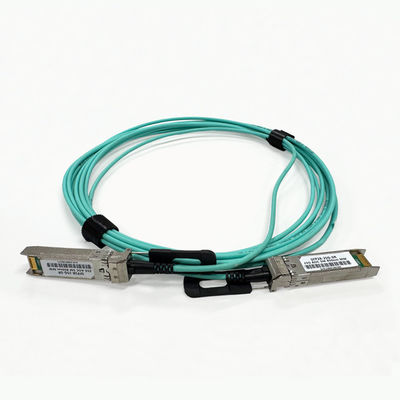 AOC-kabel 25G SFP28 naar SFP28 5m transmissie, OM3 300 aqua 850nm met zwarte trek