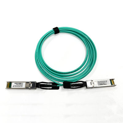 25G SFP28 Actieve optische kabels 50/125 OM3 MM 3,0 mm AOC-kabel Aqua Color 10 Mts
