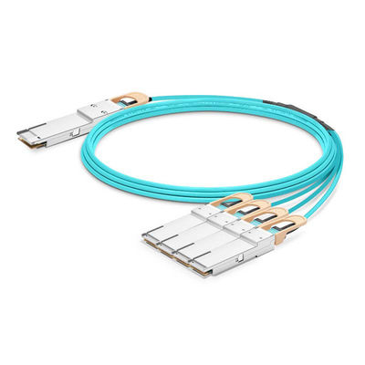 Hoge snelheid 400G QSFP-DD tot 2x200G QSFP56 AOC breakoutkabel Actieve optische kabel