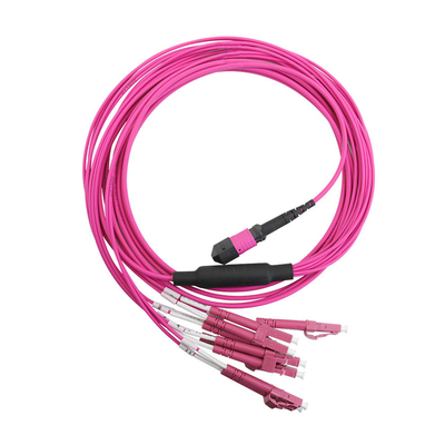 MPO patchkabel MPO-LC MPO/MTP naar 6 x LC UPC Duplex 12 Vezels OM4 MM Type A Breakout Patchkabel 5 meter 10 meter