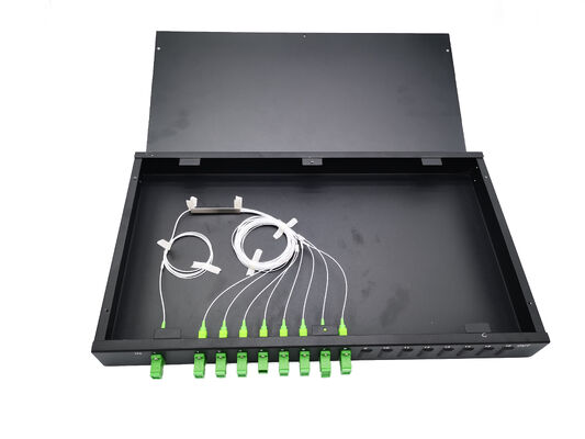48-poorts SC glasvezel patchpaneel ODF rackmontage 19 inch met 65dB retourverlies schuifpaneel