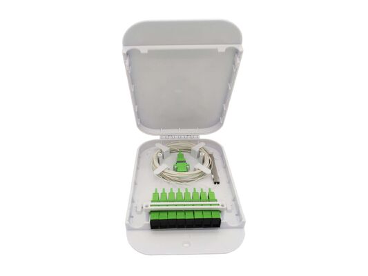 Fibre optic termination box met 1X8 splitter voor FTTH thuis en buiten