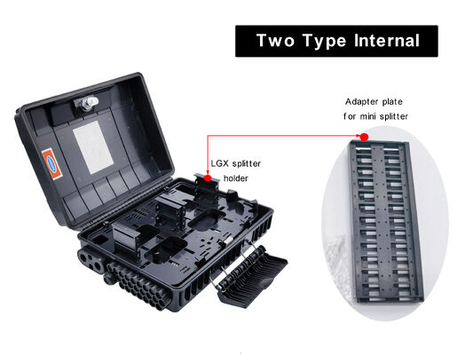 Fiber Optic Splitter Box 48 cores Outdoor IP65 met LGX Module en PC ABS Materiaal voor Fiber Splicing, Splitting en Distributie