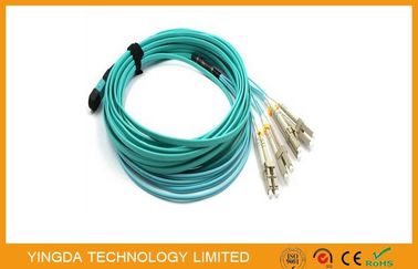 MPO- 8 het Koord van het de Kabelflard van LC 3 MTP MPO met QSFP + SR4 Optische Zendontvangers